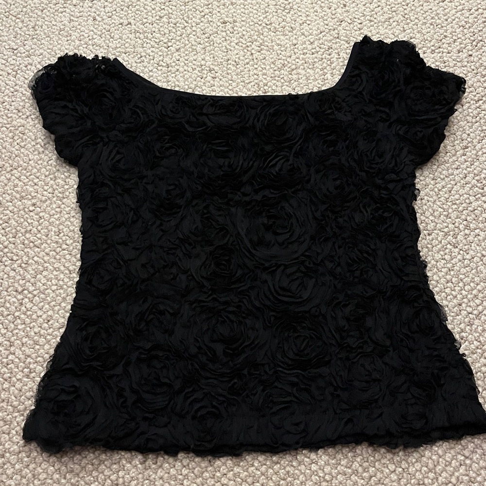 Joseph Ribkoff Black Textured Going-Out Top - Picture 11 of 12